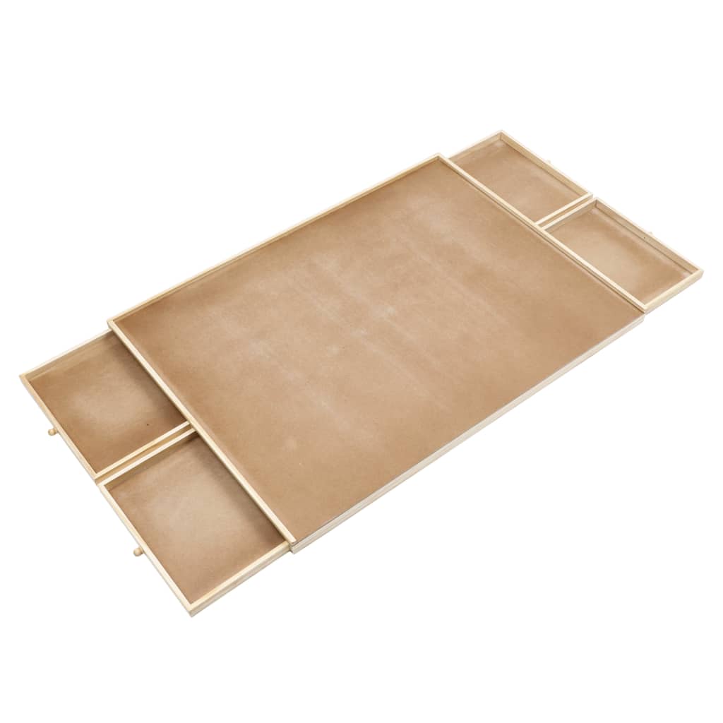 Hi -Puzzle -Tisch mit 4 Schubladen 76x57x4,5 cm Holz