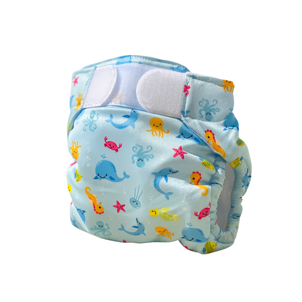 Freds Swim Academy waschbare Schwimmwindel Meerestiere Größe 1 4-9 kg blau