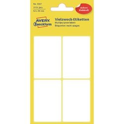 Etiketten avery 54x35mm wit pak 24 st