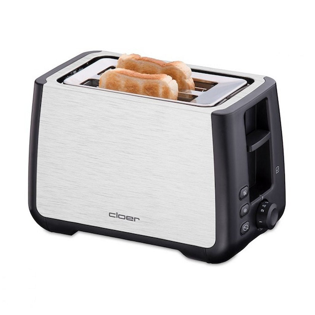 Cloer 3569 King Size Toaster Edelstahl schwarz