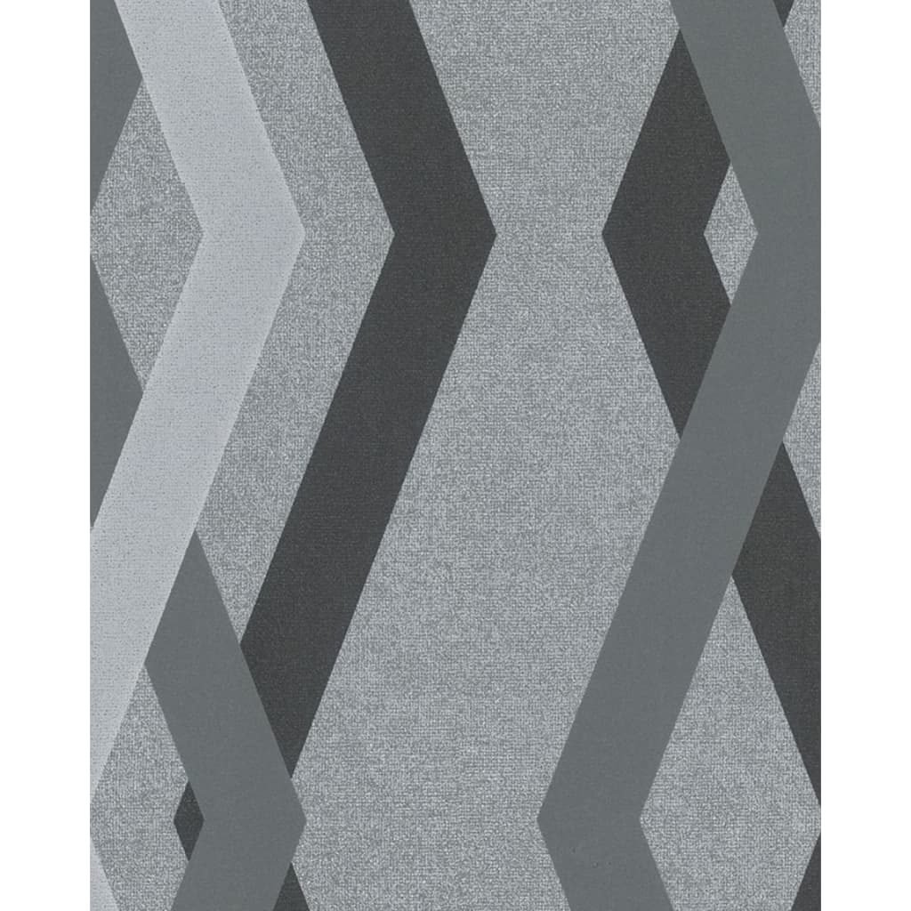 Noordwand Tapete topchische Grafiklinien Diamanten grau und schwarz