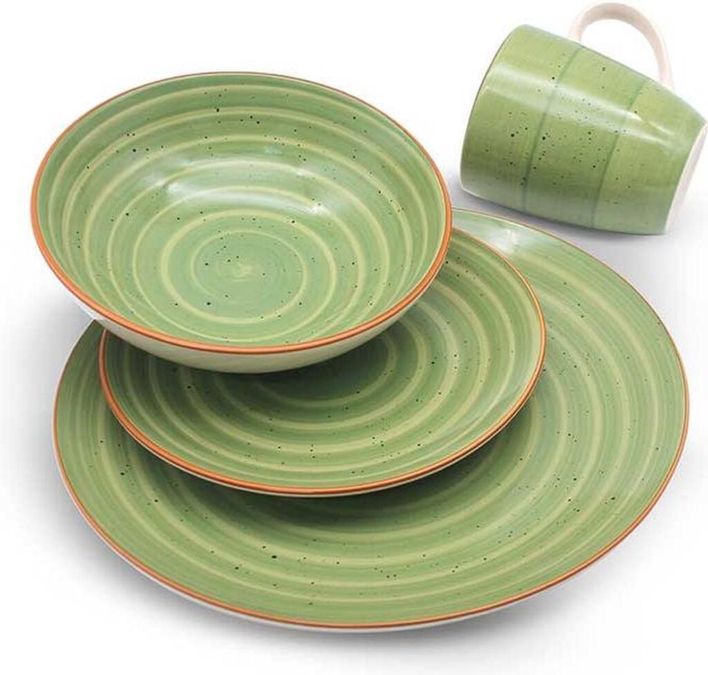 Michelino Michelino Geschirrset grün 16-teilig für 4-Personen-Teller