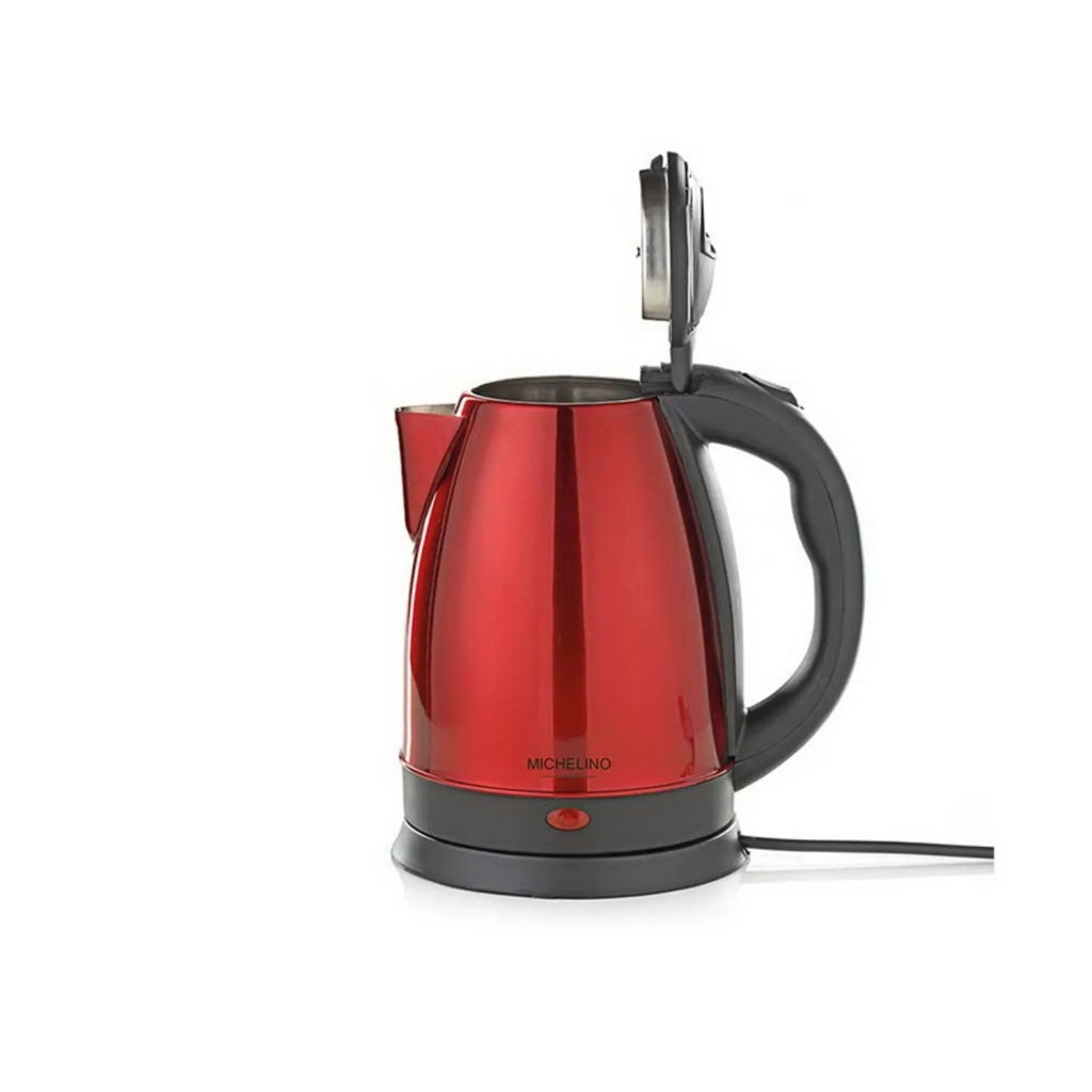 Michelino Wasserkocher 1,8l 1800w rot schwarz