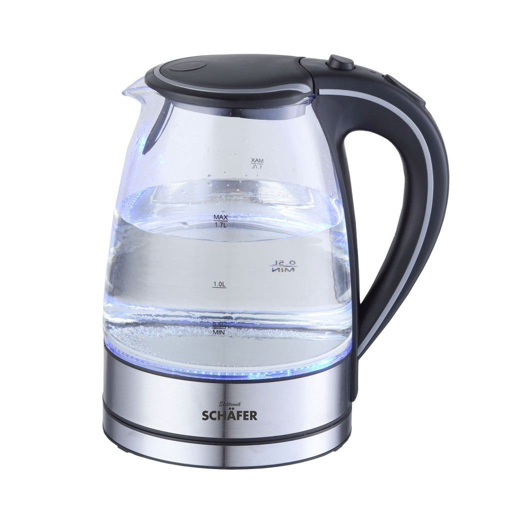 Schafer Schäfer Glaskessel 1,7l 2200w Edelstahl schwarz
