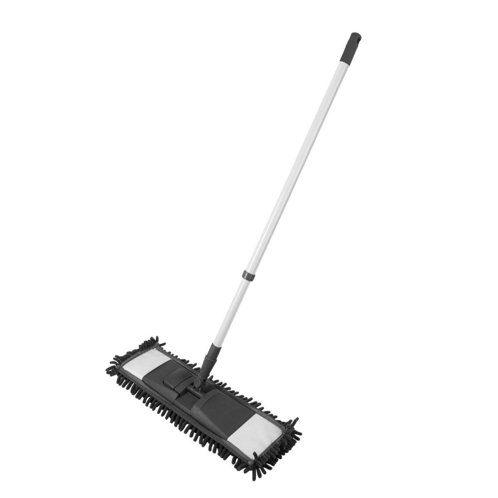 Clean Home Chenille-Bodenwischer mit Teleskopstiel | 3 Stück