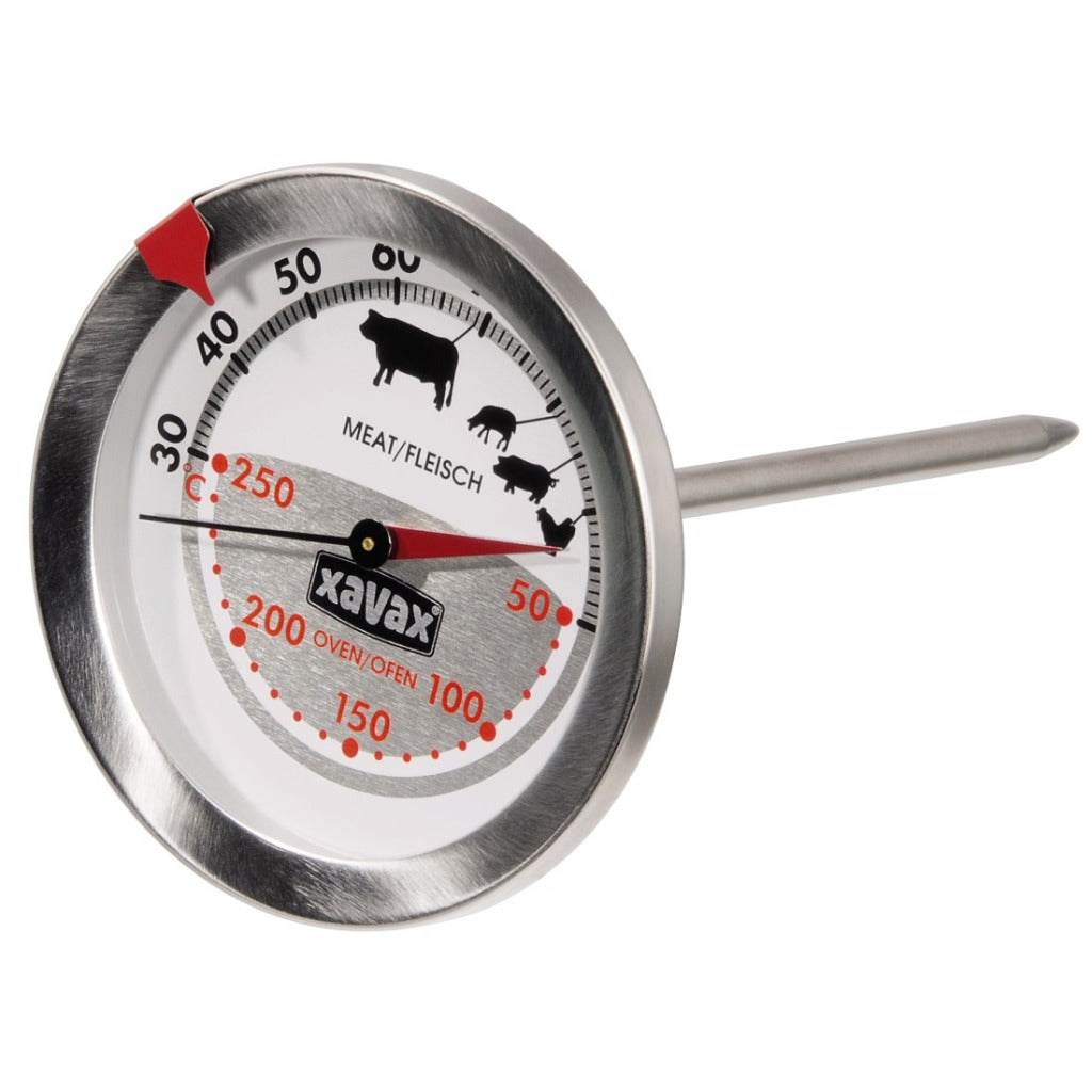 Xavax Fleisch- und Backofenthermometer Edelstahl matt