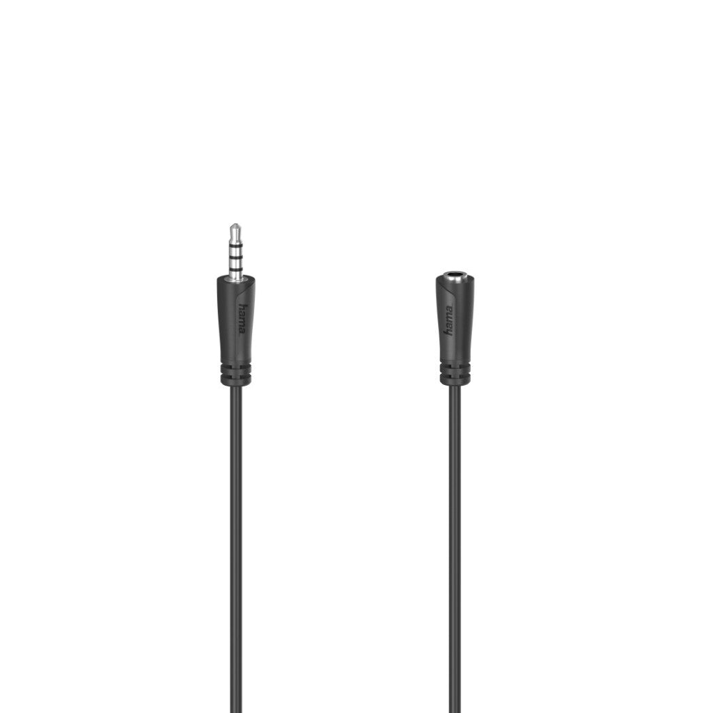 Hama Headset-Verlängerungskabel 4pol. 3,5-mm-Klinke – Stereo-Kupplung 1,5 m