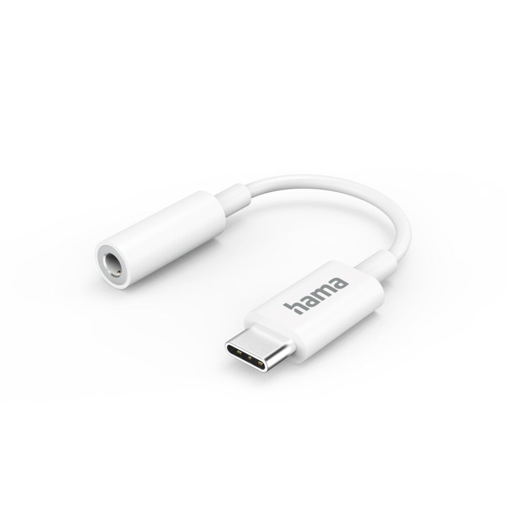 Hama Aux-Adapter USB-C ndash; 3,5 mm Klinkenanschluss, weiß