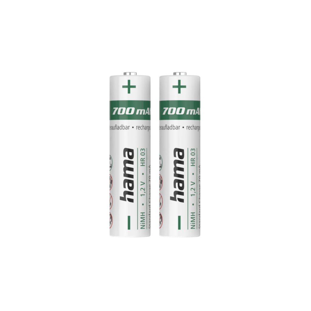Hama NiMH-Akku #039;s AAA Micro 700 Mah 1,2V 2 Stück