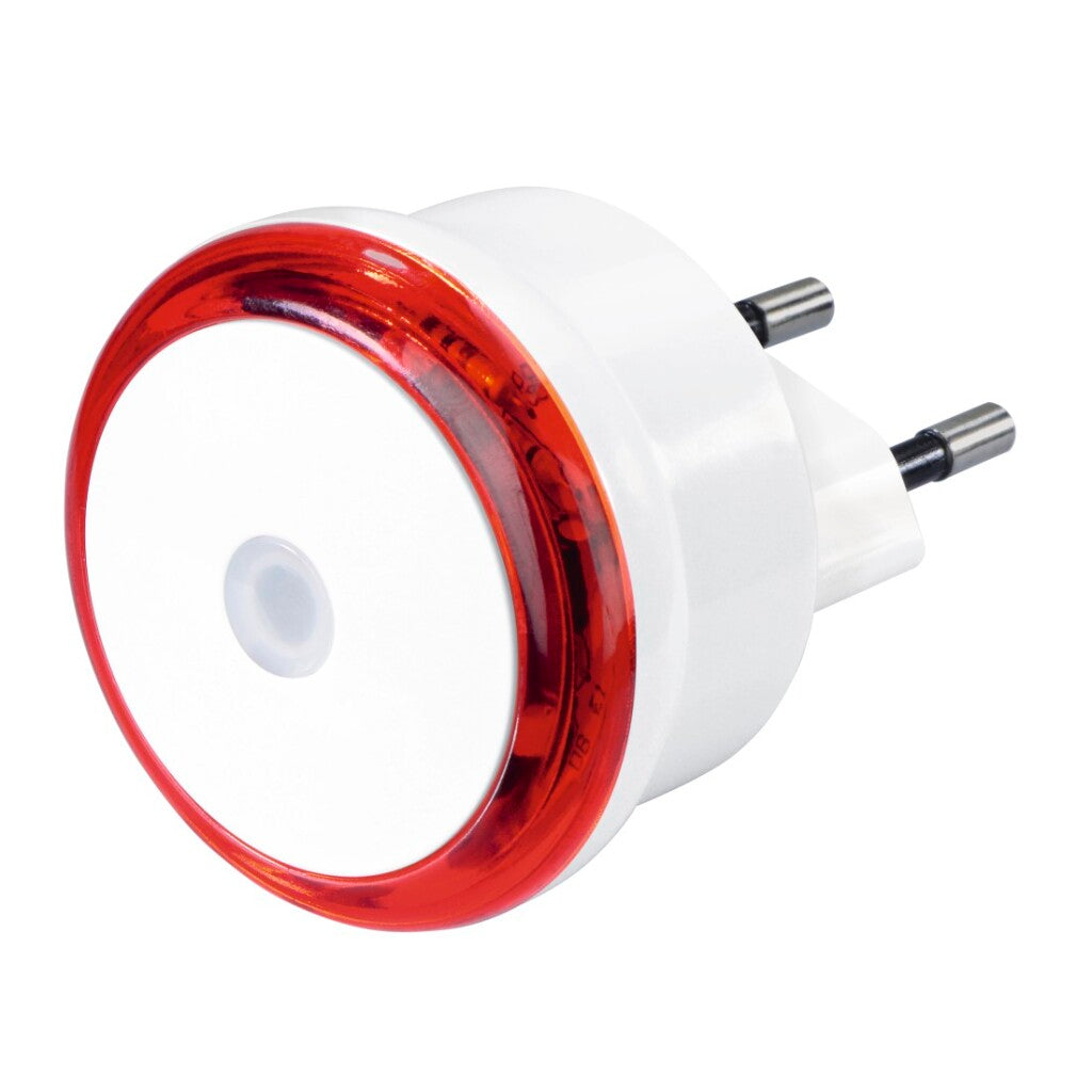 Hama LED-Nachtlicht Basic mit Stecker, Dämmerungssensor, energiesparend. Rot