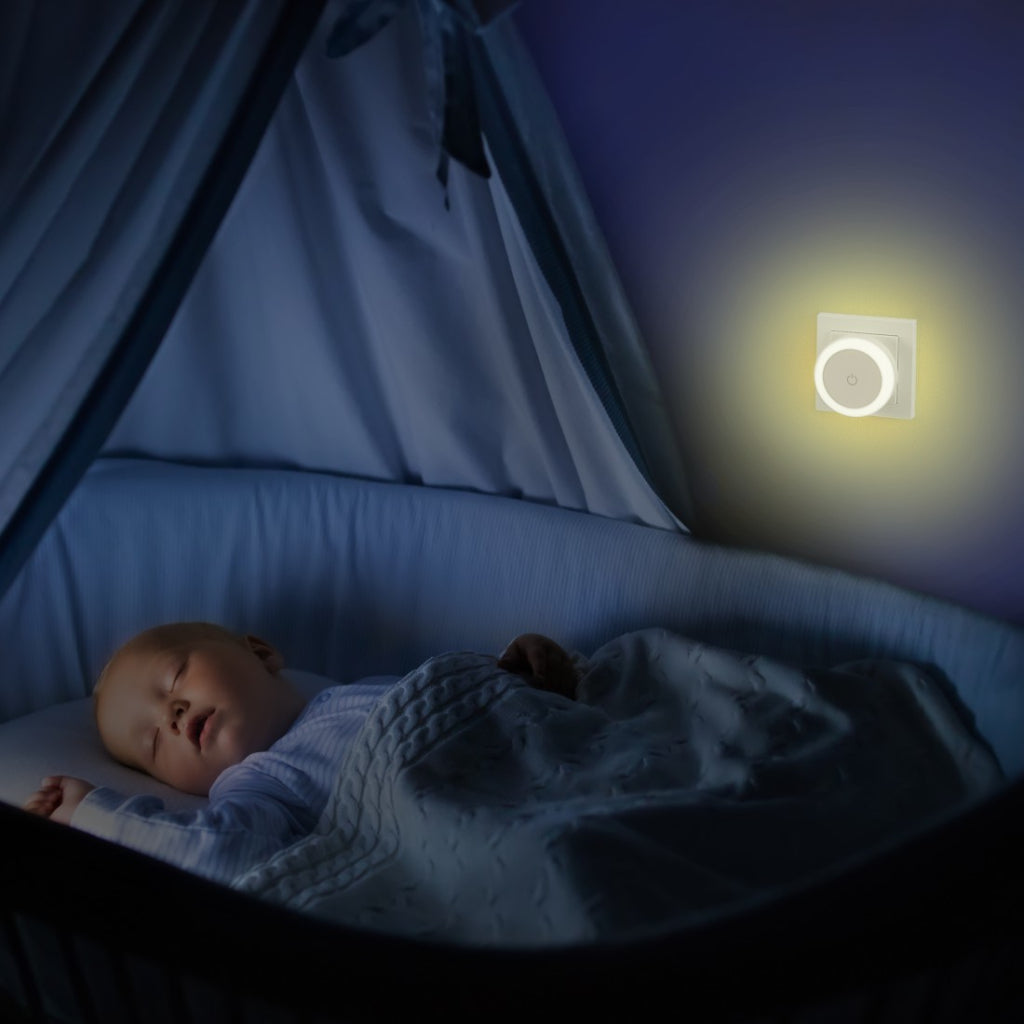 Hama LED-Nachtlicht, Touch-Schalter für Steckdose, Touch-Taste, warmes Licht