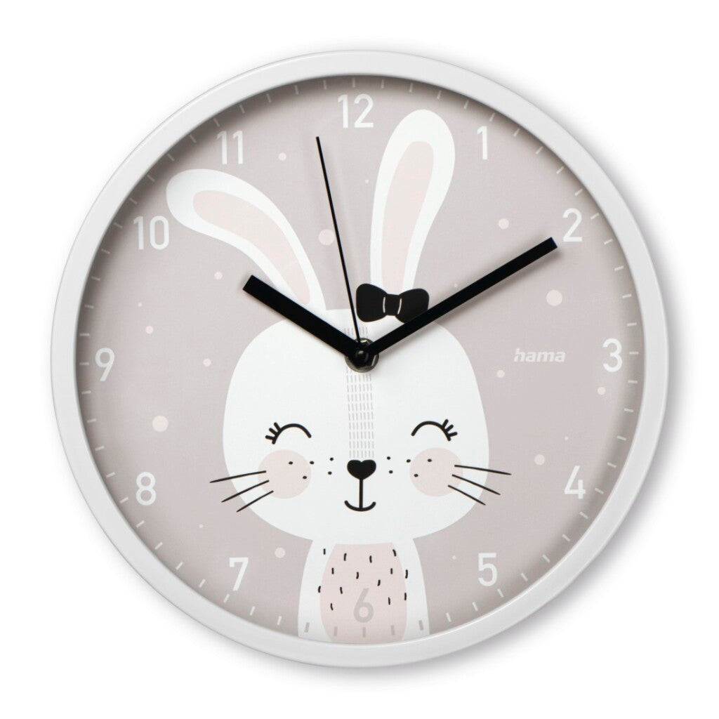 Hama Kinderwanduhr Maui tickt nicht für Kinderzimmer analog ø 25 cm