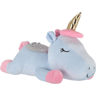 Einhorn Kuschelprojektor blau