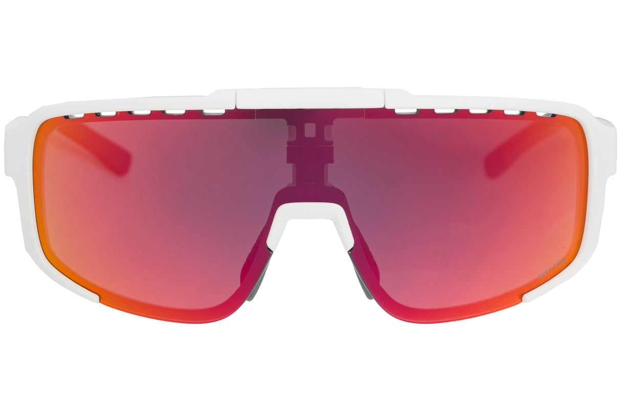 Agu bold 2.0 fietsbril wit rood lens