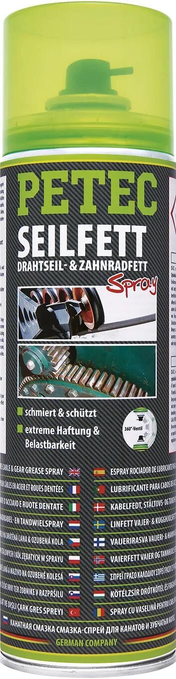 Petec Haftschmiermittel Seilfett Seilfettspray 500 ml