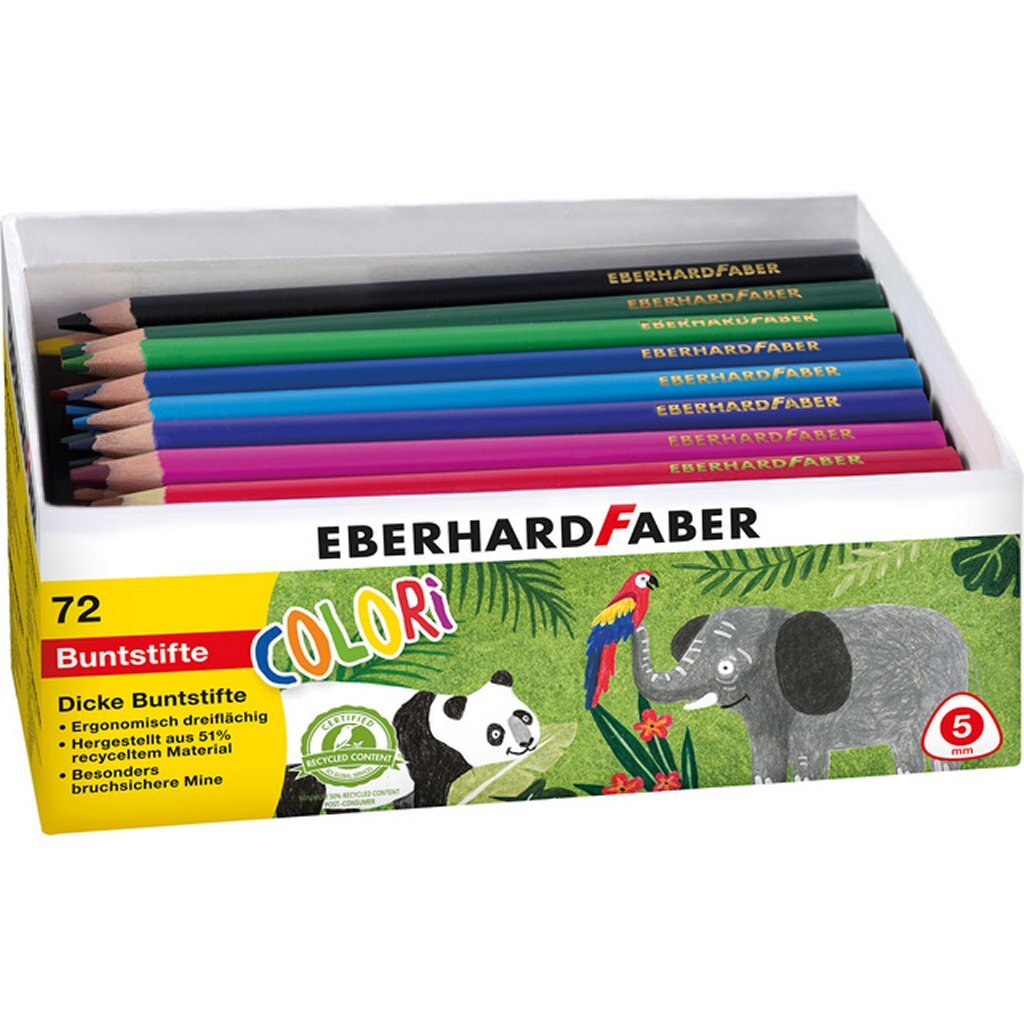 Eberhard Faber EF-511471 Jumbo ergonomische Buntstifte 72 Stück