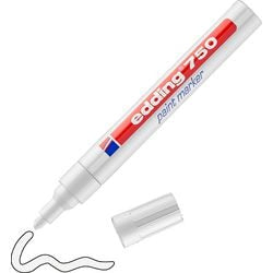 Edding Lackmarker | weiß | Streifenbreite 2-4 mm, runde Spitze | 10 Stück - 4-750049 4-750049
