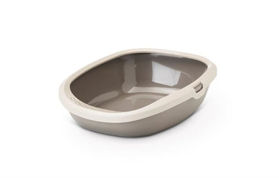 Savic Katzentoilette Happy Planet Gizmo mit Rand mocca warm grey