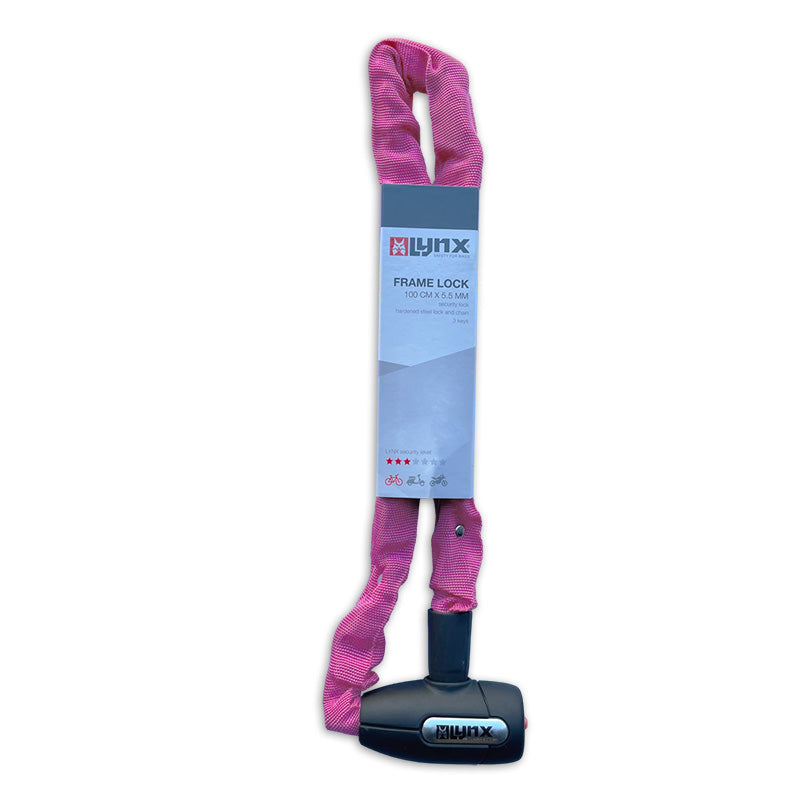 Lynx Cityline M Chain Lock - 85 cm - Pink