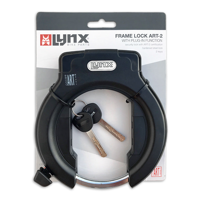 Lynx Art 2 Ring Lock - Sicherheitsgarantie - Kündigter Stahl - einschließlich Einserteilungskette - 2 Tasten - Befestigungselemente