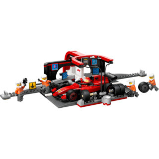 Lego 60443 City F1 Boxenstopp und Boxencrew mit Ferrari