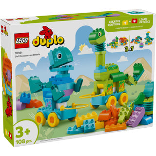Lego® Duplo® City 3-in-1-Dinosaurier auf Rädern – 10451