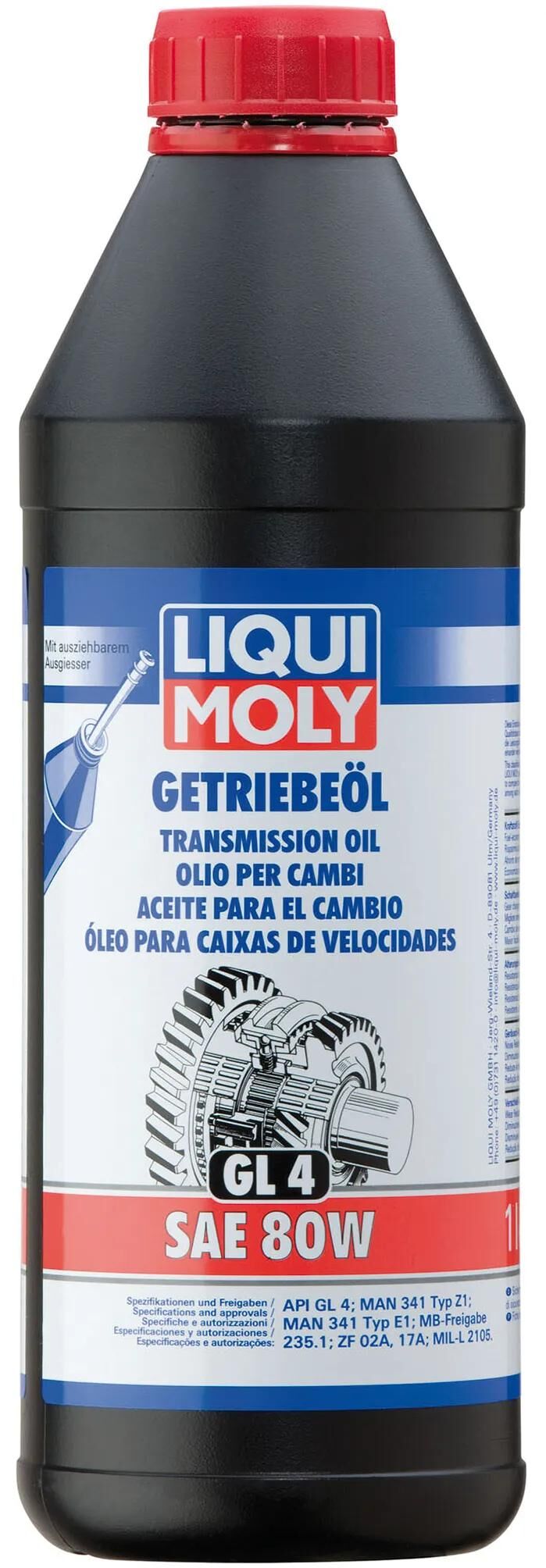 Liqui Moly Getriebeöl gl4. Getriebeöl GL4 SAE 80W LM 1 ltr.