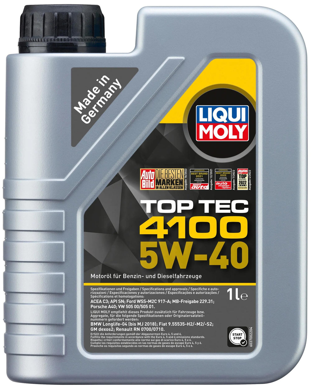 Liqui Moly Motoröl Top Tec 4100. Top Tec 5w-40 1 ltr.