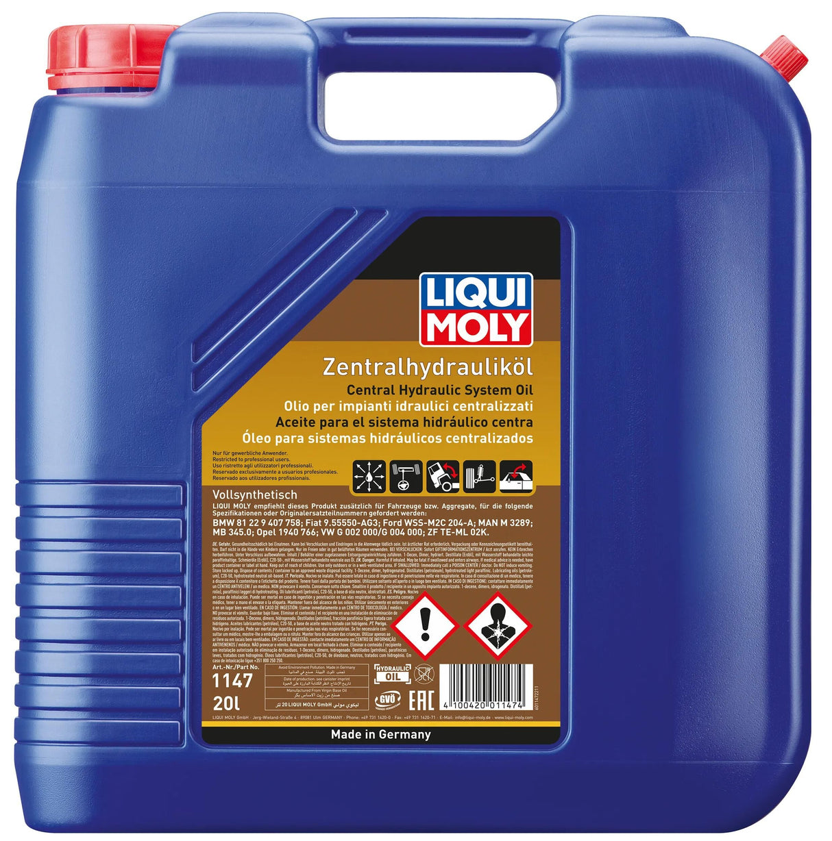 Liqui Moly Hydrauliköl Zentralhydrauliköl 20l lm