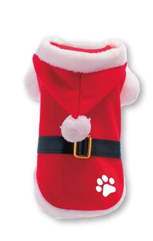 Plenty Gifts Weihnachts-Hundemantel, Weihnachtsmann-Pfote, rot