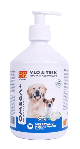 BF Petfood Omega+ Flüssiger Schaf -Tierarzt mit Knoblauch Vlo teek
