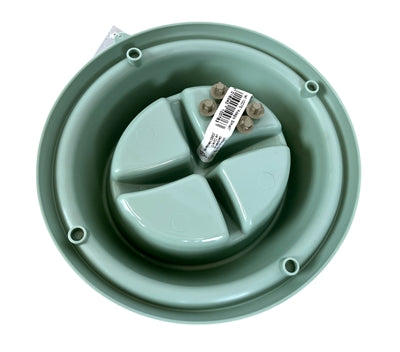 Glückliches Haustier verrückt nach Haustieren, die Eimer Adagio Slow Feeder Sage Green füttern