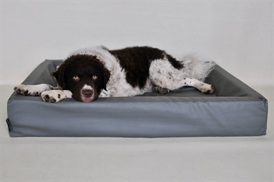 Bia-Bettbezug aus Kunstleder für Hundekörbe in Grau