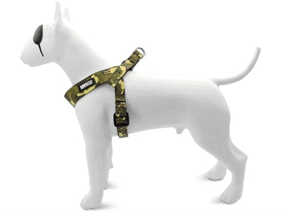 Morso Mini-Hundegeschirr, verstellbar, recyceltes Vollmetall, braun