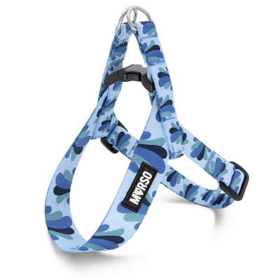Morso Mini-Hundegeschirr, verstellbar, recyceltes Spritzblau