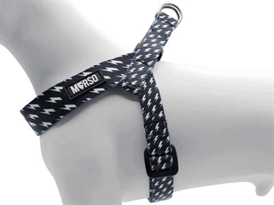 Morso Mini-Hundegeschirr, verstellbar, recycelter Powerflow, schwarz