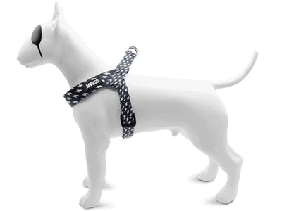 Morso Mini-Hundegeschirr, verstellbar, recycelter Powerflow, schwarz
