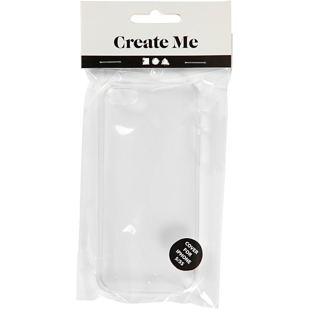 Creativ Company iPhone-Hülle, Größe 5 5s, Größe 6x12,5 cm, Dicke 10 mm, transparent, 1 Stück