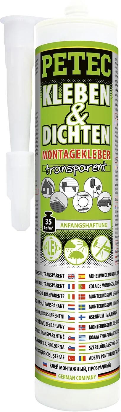 Petec Montagekleber kleben Dichtung Montagekleber 290ml transparent