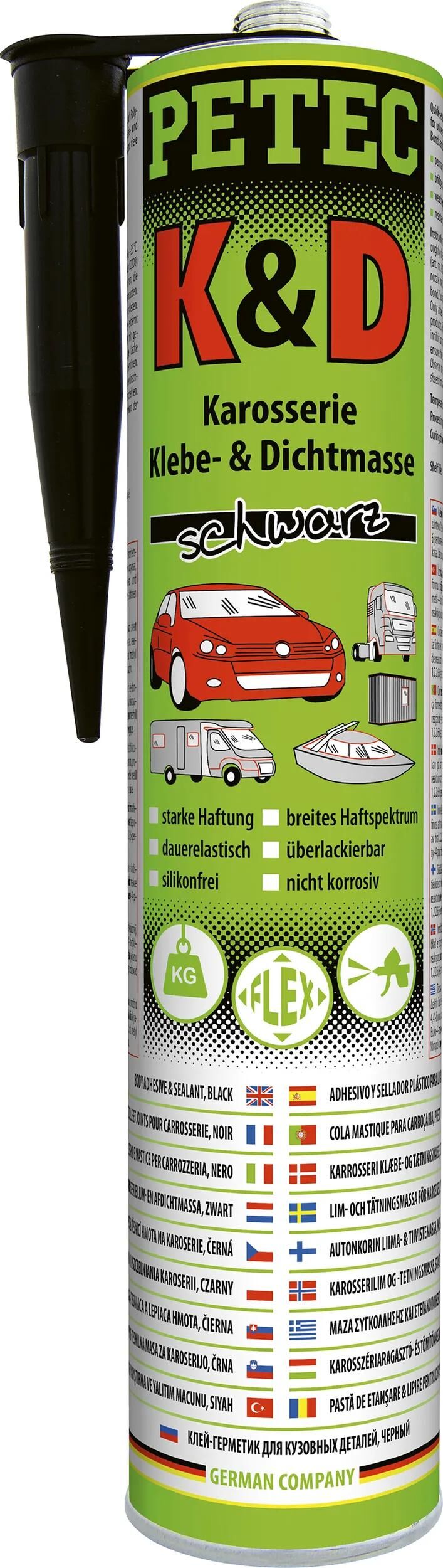 Petec Dichtstoff Karosseriedichtmittel 310 ml schwarz