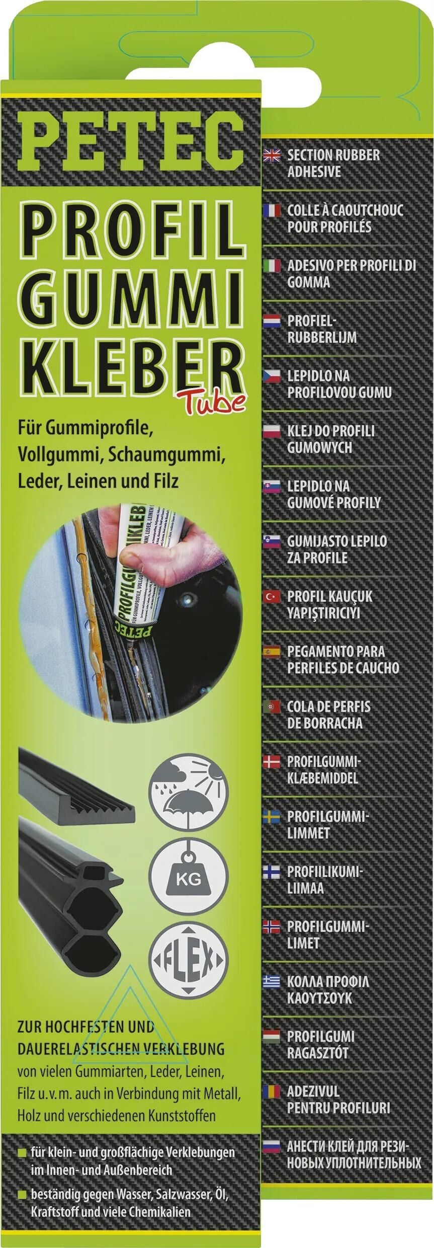 Petec Gummiprofilkleber Profile Rubber Adhesive 7 Tube, auf SB-Karte