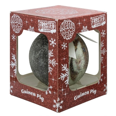Plenty Gifts Weihnachtskugel, gefrostet, Meerschweinchen, Silber