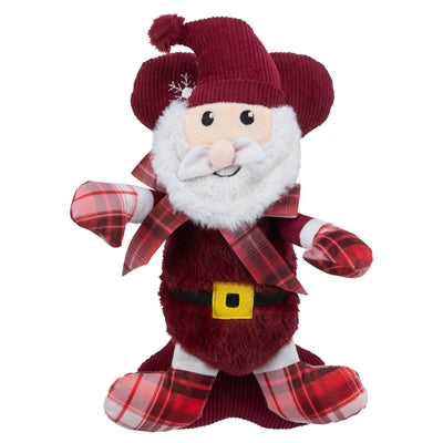 Trixie Weihnachtsgeschenkset Knochen mit Weihnachtsmann-Plüschstoff