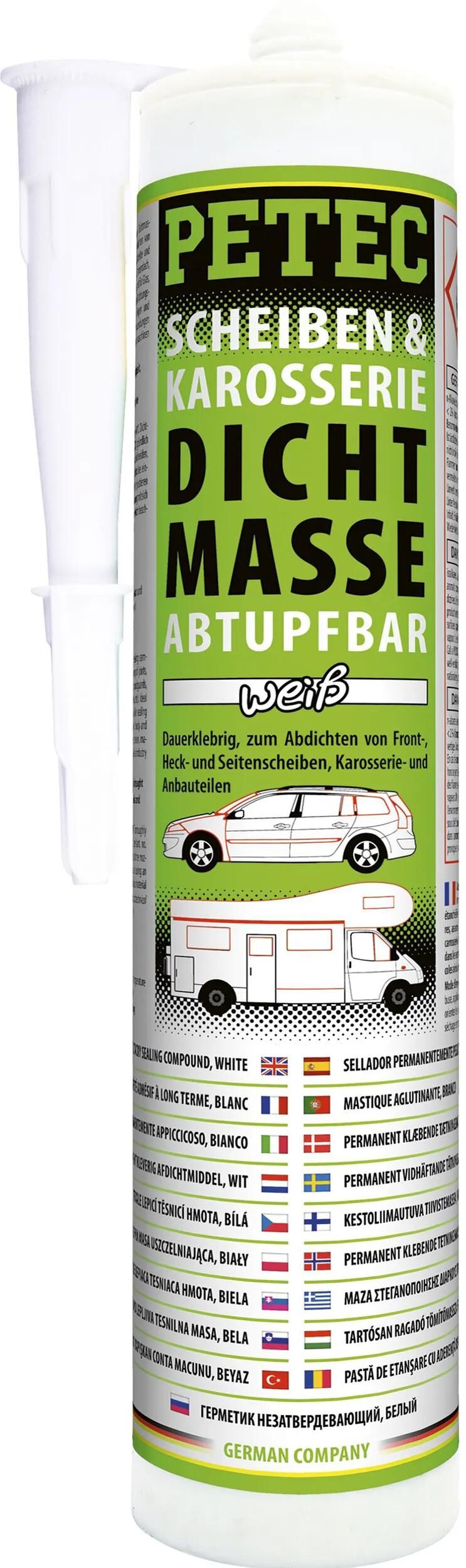 Petec Dichtpaste Scheiben- und Karosseriedichtmasse Scheibendichtmasse Kartusche