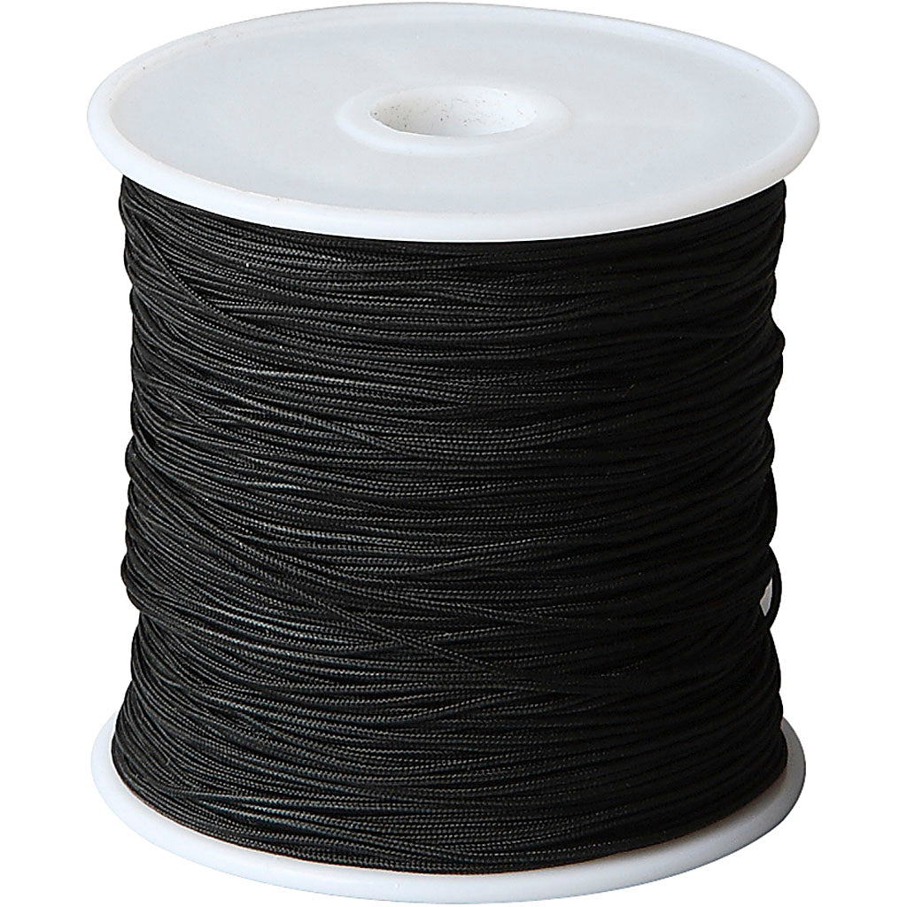 Kreativfirma Polyester Cord Black 1 mm, 50 m