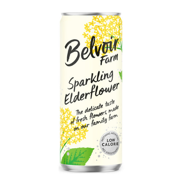 Belvoir sparkling elderflower blikje (12x 33cl)