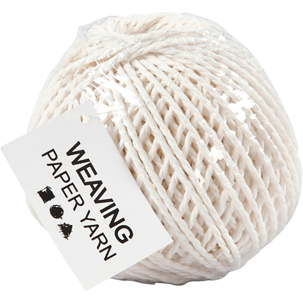 Creativ Company Paper Yarn White, 40 m