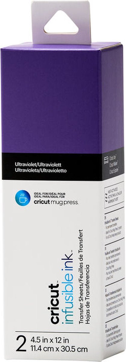 Cricut • Infusible-Tintentransferblätter, ultraviolett, 30,5 x 11,4 cm