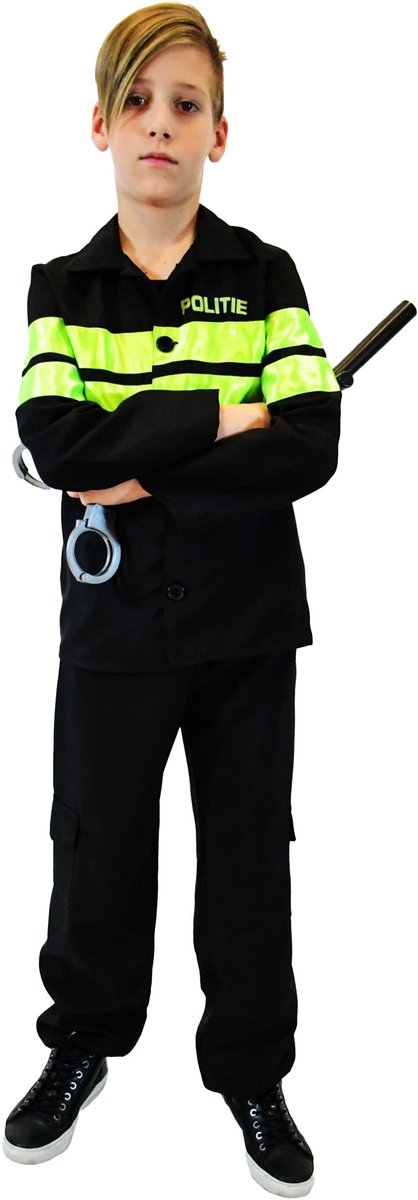 Rubies Rubies Kostüm Polizeijungen schwarz neongrün Größe 128
