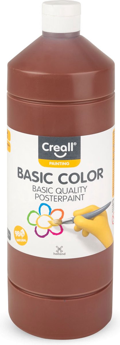 Creall Schulfarbe dunkelbraun, 1 Liter